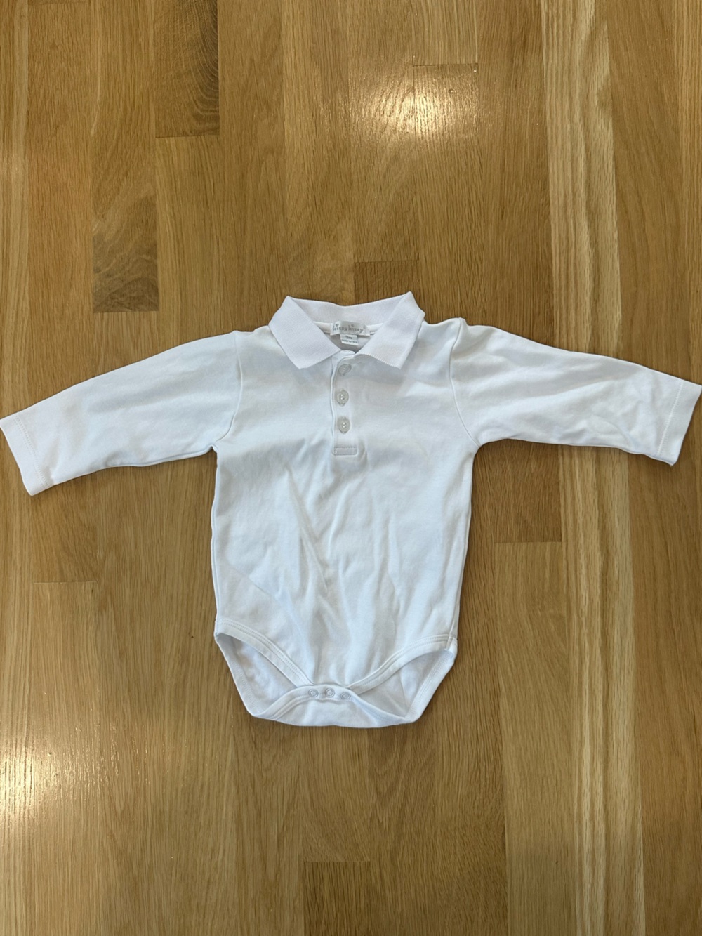 Kissy Kissy White Polo One-Piece Bodysuit, 9 months